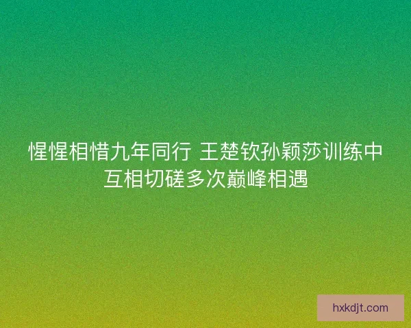 惺惺相惜九年同行 王楚钦孙颖莎训练中互相切磋多次巅峰相遇